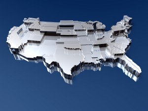 3D Map of the United States, U.S. map