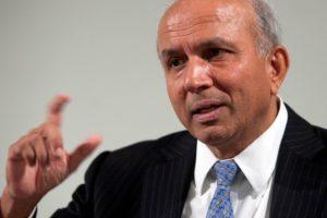 Prem Watsa, CEO of Fairfax, speaking to financial journalists following the annual general meeting of Fairfax Financial Holdings Limited, held April 22, 2010 in Toronto, Ontario, Canada. Photographer Norm Betts/Bloomberg News