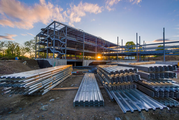 image of steel at construction site