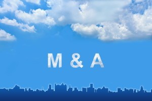 Merger And Acquisition (m&a) Text On Clouds