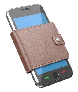 Mobile phone in the wallet
