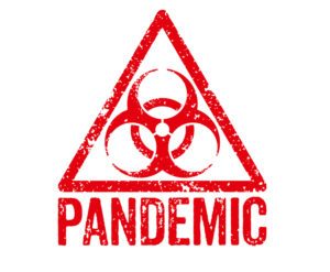 Red Stamp on a white background - Pandemic