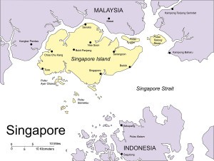 Singapore, Major Cities and Capital and Surrounding Countries