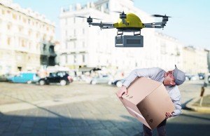 drone vs delivery man resized